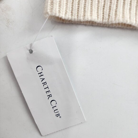 CHARTER CLUB NWT 100% Cashmere Colorblocked Rib-Knit Sweater - Picture 7 of 7